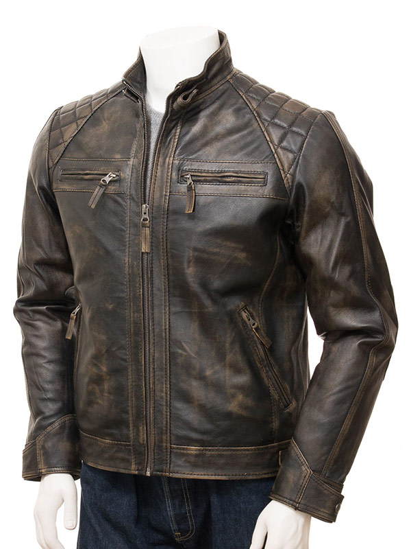 WEAR CLOTHES THAT COMPLIMENTS YOUR  STYLE THE BEST! JUST LIKE THIS MEN’S BROWN PADDED LEATHER JACKET