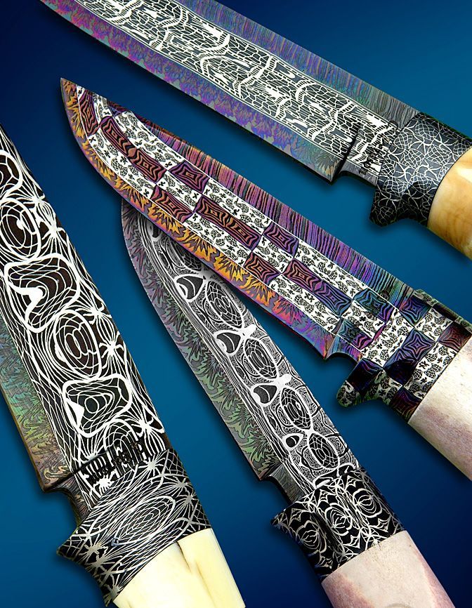 Overview Damascus Knife Set