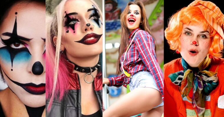 Here are 5 ideas for scary clown makeup
