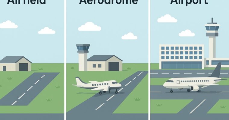 Understanding the Difference Between Airfield, Aerodrome, and Airport